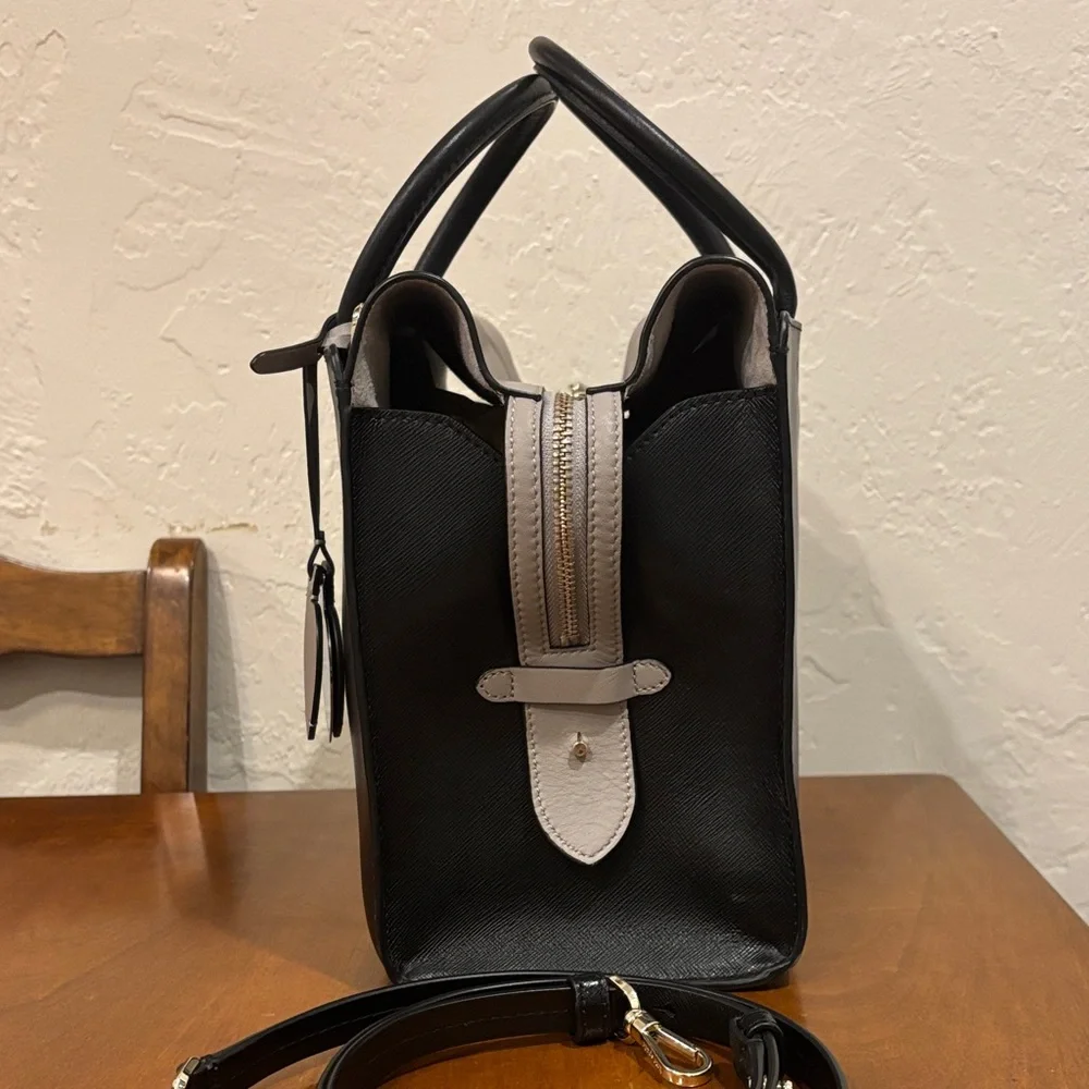 Kate Spade New York‎ Spencer Medium Satchel two-tone black/grey leather